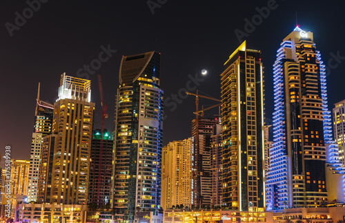 General view of Dubai at night