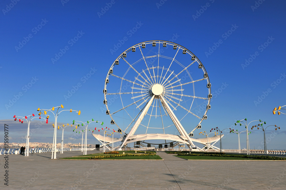 View of the ferris wheel, Baku
