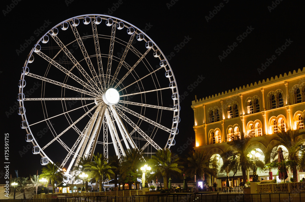 Eye of the Emirates - ferris wheel in Al Qasba in Shajah, UAE