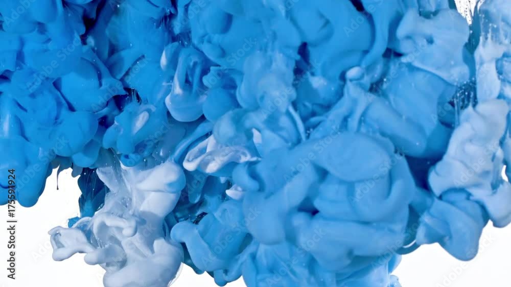 White and Blue inks are mixed in water. Use for backgrounds or overlays requiring a flowing and organic look. Amazing video asset for motion graphics projects or VFX composites. White and Blue inks are mixed in water. Use for backgrounds or overlays requiring a flowing and organic look. Amazing video asset for motion graphics projects or VFX composites.