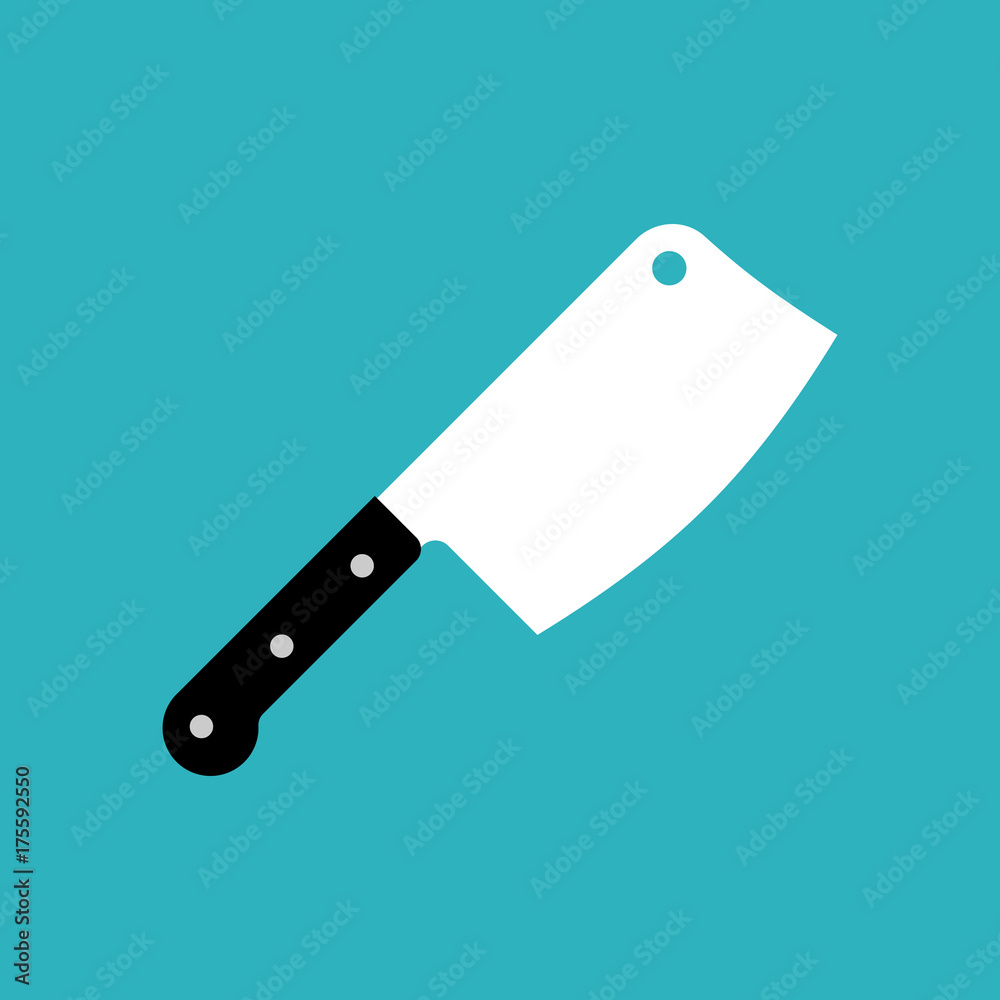 Butcher knife. Big knife for meat. Vector illustration Butcher knife. Big knife for meat. Vector illustration