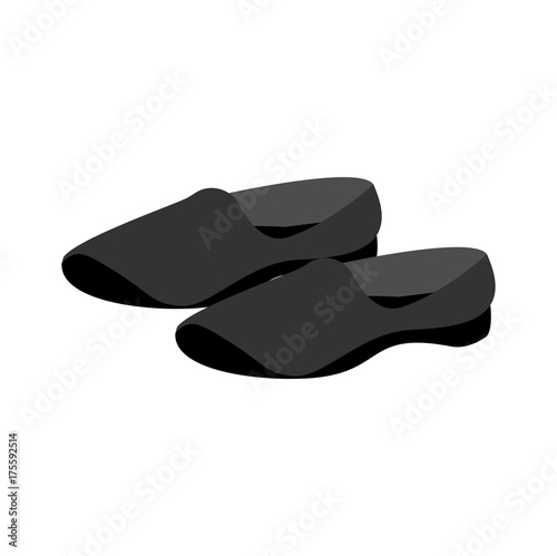 Chinese slippers for Wushu. Sports shoes. Vector illustration