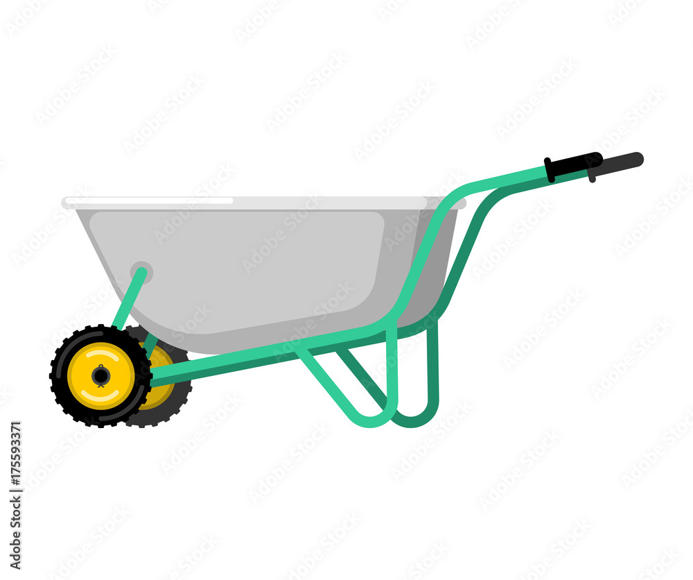 Wheelbarrow Garden isolated. grounds trolley. Vector Illustration Wheelbarrow Garden isolated. grounds trolley. Vector Illustration