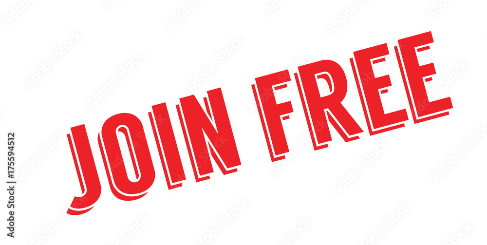 Join Free rubber stamp. Grunge design with dust scratches. Effects can be easily removed for a clean, crisp look. Color is easily changed. Join Free rubber stamp. Grunge design with dust scratches. Effects can be easily removed for a clean, crisp look. Color is easily changed.