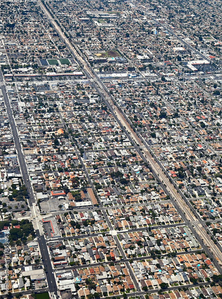 Fototapeta premium Los Angeles Suburbs, Aerial View