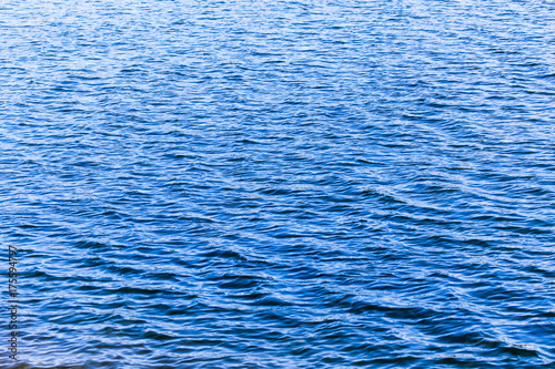 blue surface of water in a pond as a background