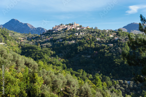 Mountain old village Coaraze, Provence Alpes Cote d'Azur, France.