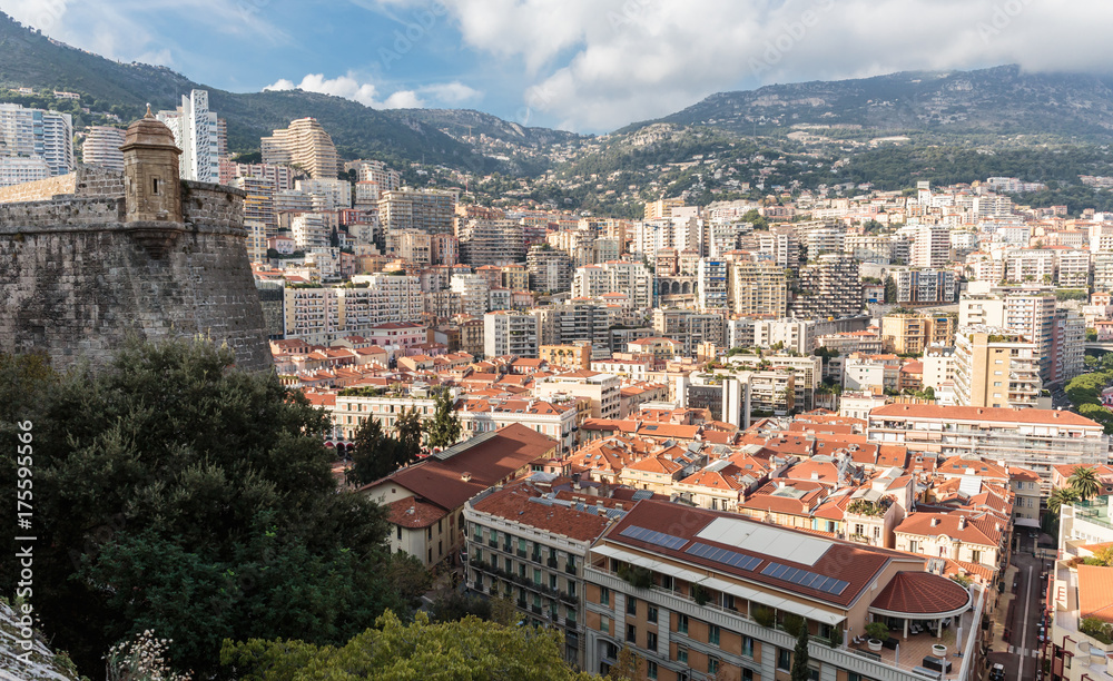 Panoramic view of the Monte Carlo, Monaco.