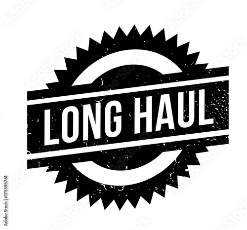 Long Haul rubber stamp. Grunge design with dust scratches. Effects can be easily removed for a clean, crisp look. Color is easily changed.