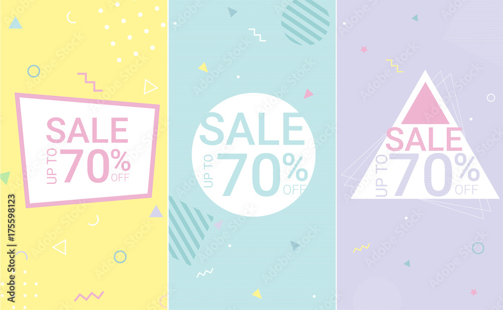 Sale Banner Pastel Illustration