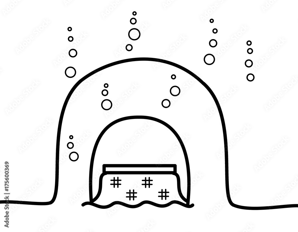 かまくら 線画 雪 Stock イラスト Adobe Stock