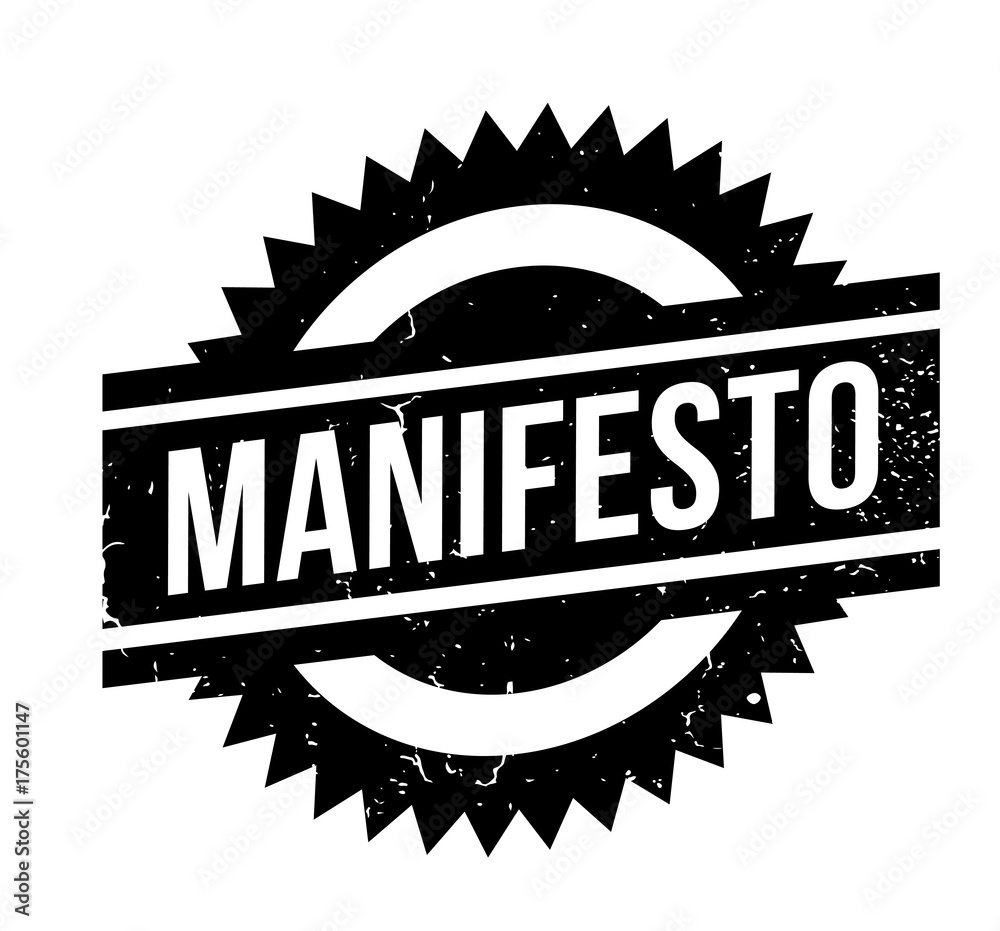 Manifesto rubber stamp. Grunge design with dust scratches. Effects can be easily removed for a clean, crisp look. Color is easily changed. Manifesto rubber stamp. Grunge design with dust scratches. Effects can be easily removed for a clean, crisp look. Color is easily changed.