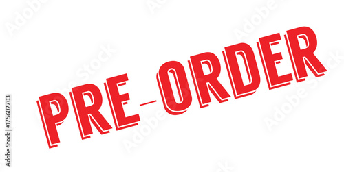 Pre-Order rubber stamp. Grunge design with dust scratches. Effects can be easily removed for a clean, crisp look. Color is easily changed.