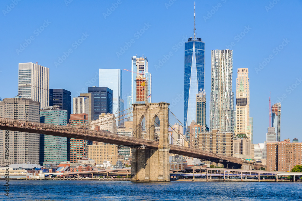 Obraz premium Skyline Dolnego Manhattanu z Dumbo, Nowy Jork, USA