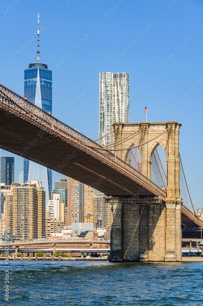 Fototapeta premium The Brooklyn Bridge from Dumbo, NYC, USA