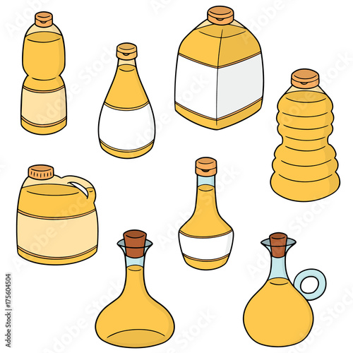 vector set of vegetable oil