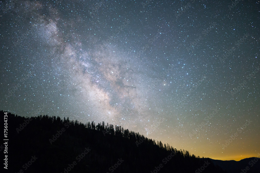 Milkyway Galaxy above Yosemite National Park