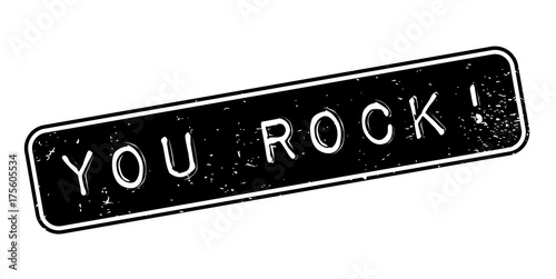 You Rock rubber stamp. Grunge design with dust scratches. Effects can be easily removed for a clean, crisp look. Color is easily changed.