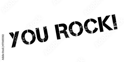 You Rock rubber stamp. Grunge design with dust scratches. Effects can be easily removed for a clean, crisp look. Color is easily changed.