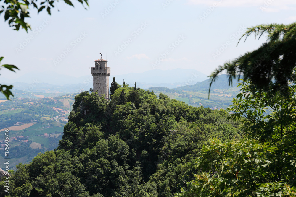 Fortress on a cliff in San Marino