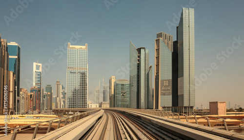 Metro subway tracks in the United Arab Emirates © arbalest