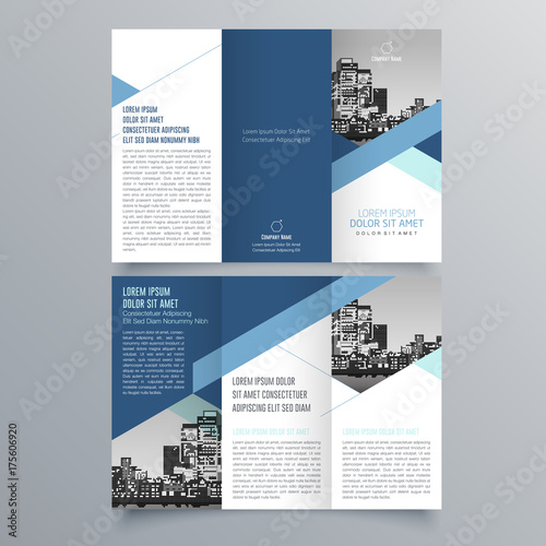 Brochure design, brochure template, creative tri-fold, trend brochure photo