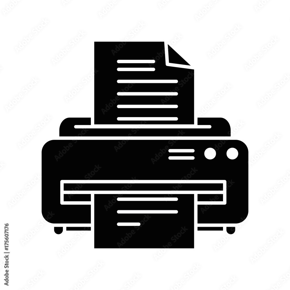 printer machine isolated icon