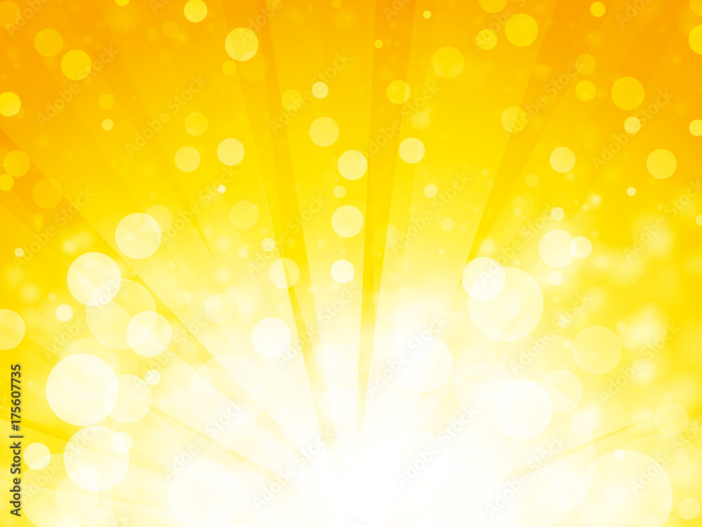 shiny sun, abstract vector sunset background
