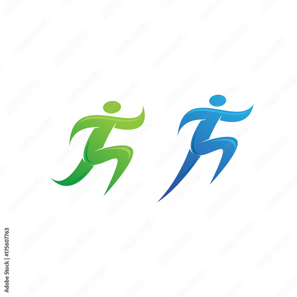 people abstract fitness run logo people abstract fitness run logo