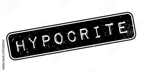Hypocrite rubber stamp. Grunge design with dust scratches. Effects can be easily removed for a clean, crisp look. Color is easily changed.