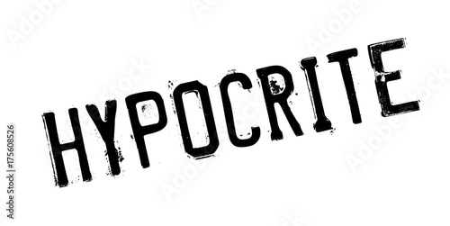 Hypocrite rubber stamp. Grunge design with dust scratches. Effects can be easily removed for a clean, crisp look. Color is easily changed.