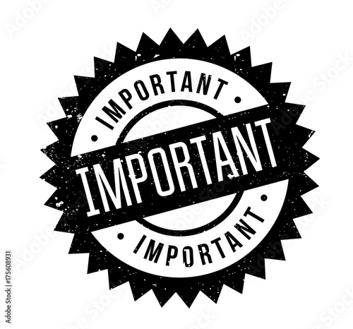 Important rubber stamp. Grunge design with dust scratches. Effects can be easily removed for a clean, crisp look. Color is easily changed.