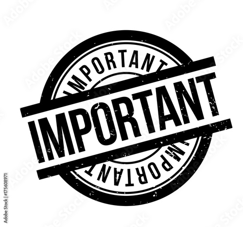 Important rubber stamp. Grunge design with dust scratches. Effects can be easily removed for a clean, crisp look. Color is easily changed.