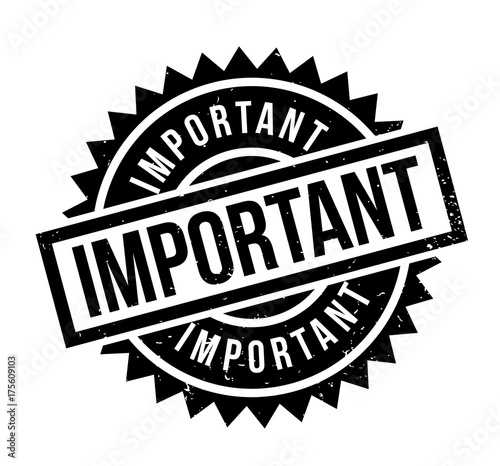 Important rubber stamp. Grunge design with dust scratches. Effects can be easily removed for a clean, crisp look. Color is easily changed.