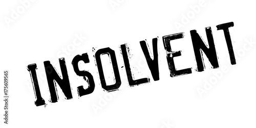 Insolvent rubber stamp. Grunge design with dust scratches. Effects can be easily removed for a clean, crisp look. Color is easily changed.
