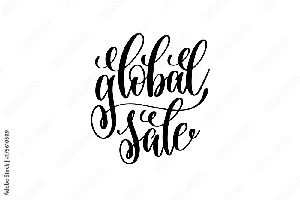 Obraz premium global sale hand lettering inscription for discount card