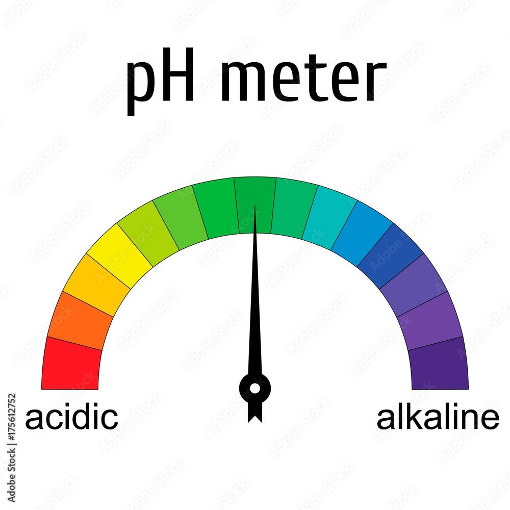 tester pH meter for measuring acid alkaline balance, the pH scale Colorful  vector with arrow Stock-Vektorgrafik | Adobe Stock