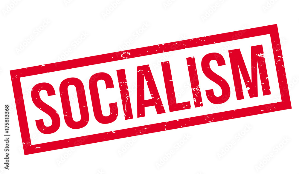 Socialism rubber stamp. Grunge design with dust scratches. Effects can be easily removed for a clean, crisp look. Color is easily changed.