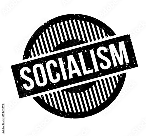 Socialism rubber stamp. Grunge design with dust scratches. Effects can be easily removed for a clean, crisp look. Color is easily changed.