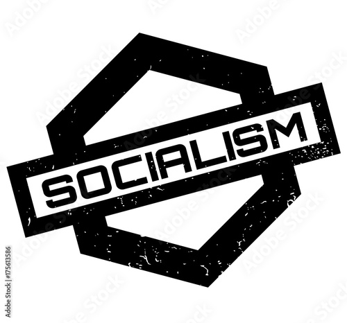 Socialism rubber stamp. Grunge design with dust scratches. Effects can be easily removed for a clean, crisp look. Color is easily changed.