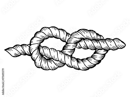 Knot engraving vector illustration