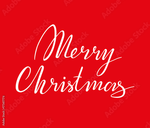 Merry Christmas Vector Lettering. Greeting Card. Vector illustration