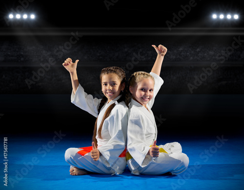 Grils martial arts fighters photo