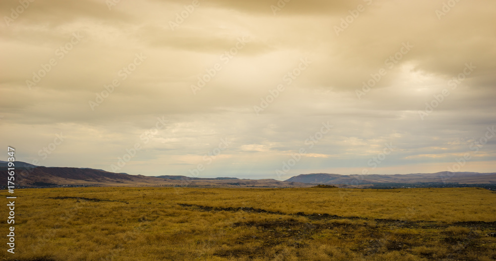 Autumnal landscape of Kakheti region