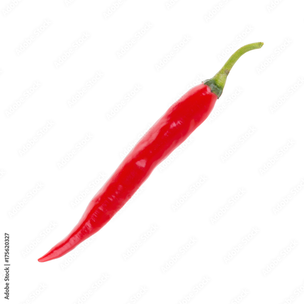 Red chili pepper isolated on a white background