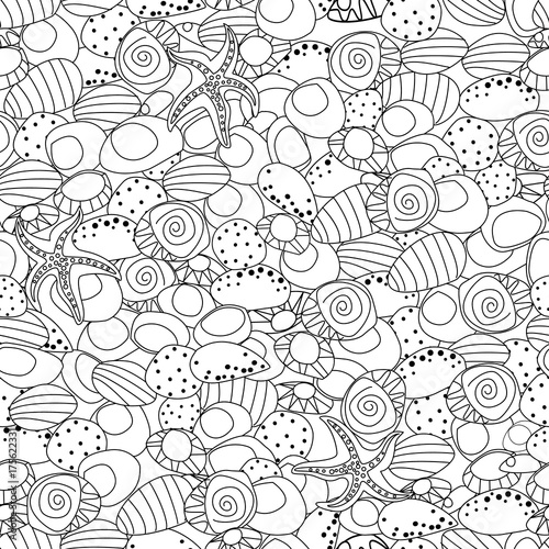 seamless texture with sea pebbles for your design