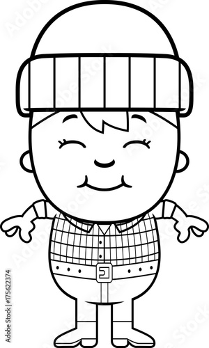 Smiling Cartoon Little Lumberjack