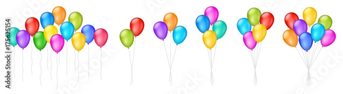Tela Vector colorful balloons illustrations