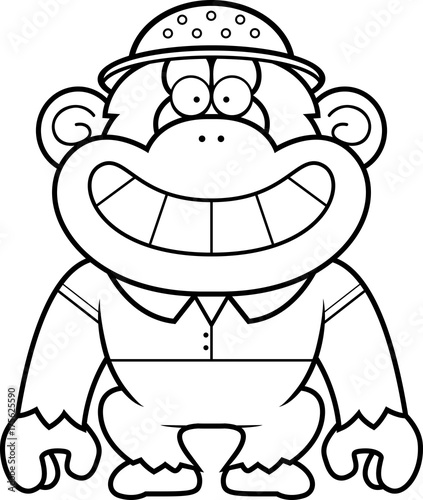 Cartoon Chimpanzee Safari