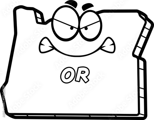 Cartoon Angry Oregon